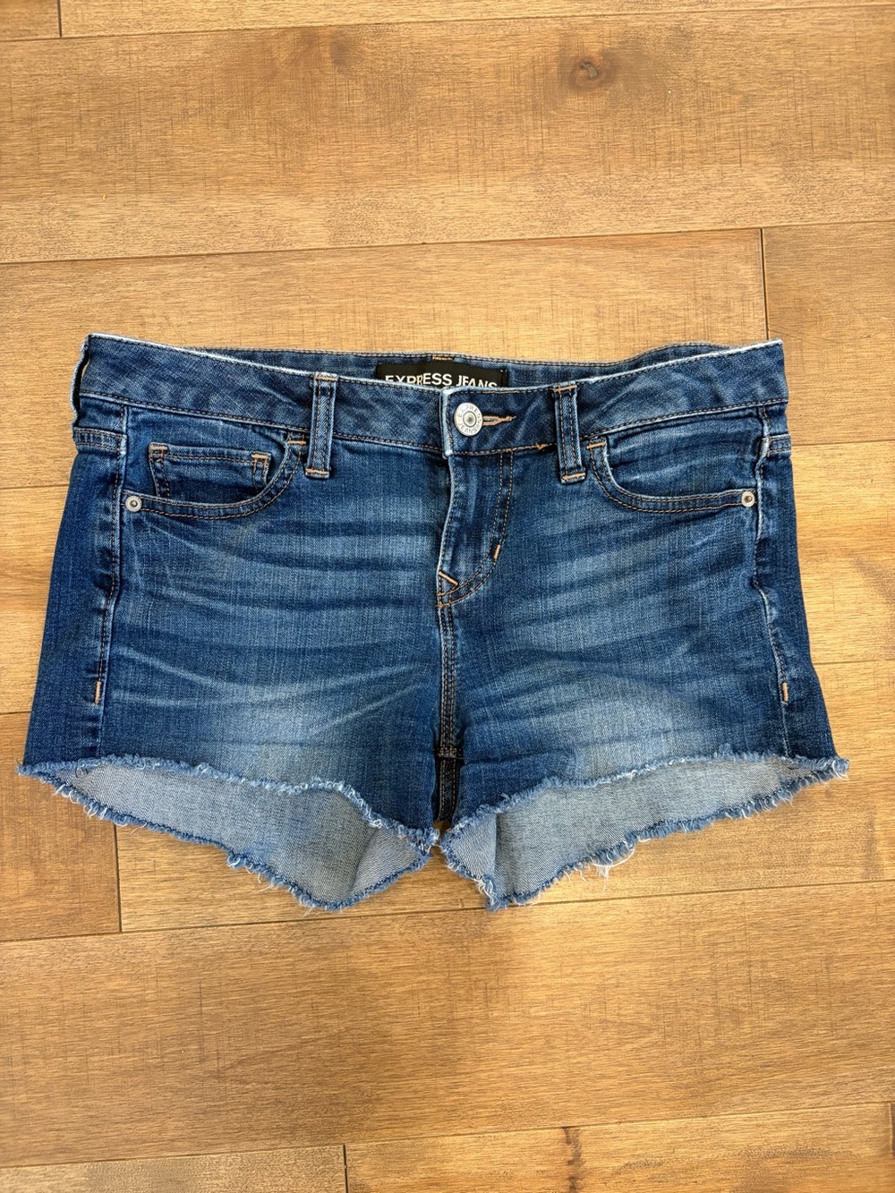Express Women’s Dark Blue Denim Jean Shorts